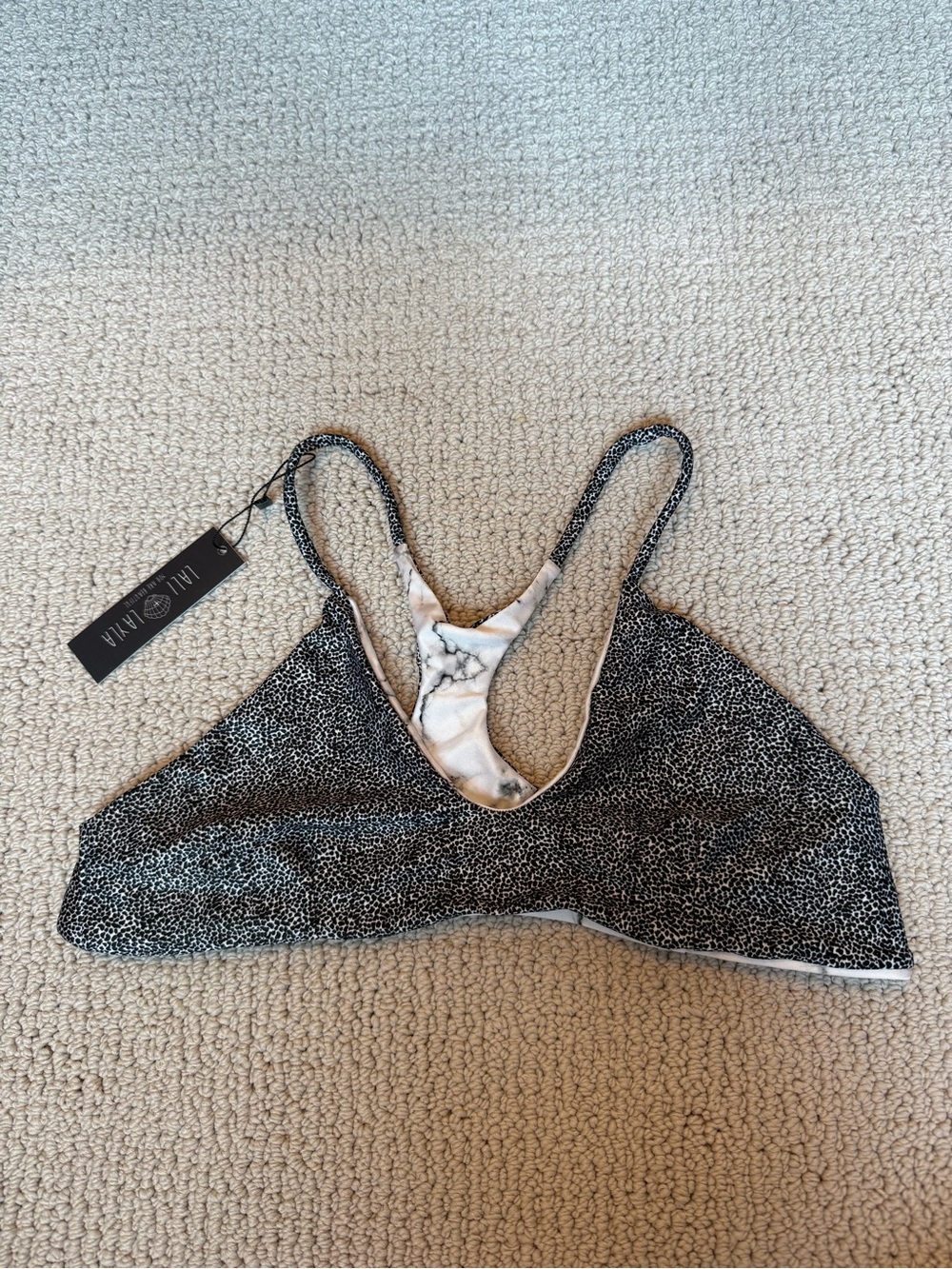 Lali Layla Bikini Top | Large | Grecian Marble Mini Meow Color | NEW | NWT